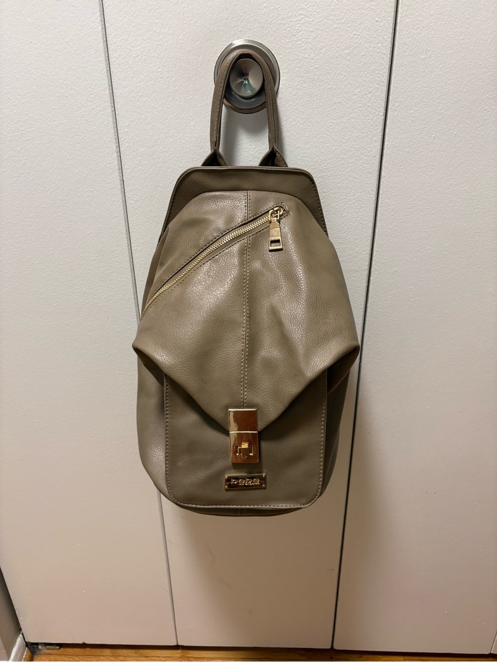 Bebe brown leather backpack